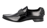 Prada Men's Black Brushed Spazzolato Leather Business Shoes 2DG094