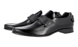 Prada Men's Black Brushed Spazzolato Leather Business Shoes 2DG094