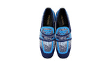 Prada Men's Blue Jacquard Mouline Loafers 2DG098