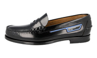 Prada Men's Black welt-sewn Leather Penny Loafer Business Shoes 2DG101