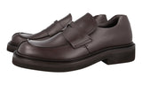 Prada Men's Brown welt-sewn Leather Penny Loafer Business Shoes 2DG110