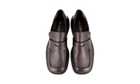 Prada Men's Brown welt-sewn Leather Penny Loafer Business Shoes 2DG110