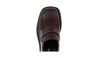 Prada Men's Brown welt-sewn Leather Penny Loafer Business Shoes 2DG110