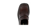 Prada Men's Brown welt-sewn Leather Penny Loafer Business Shoes 2DG110