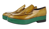 Prada Men's Brown Brushed Spazzolato Leather Plateau Loafer Business Shoes 2DG117