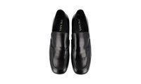Prada Men's Black Brushed Spazzolato Leather Plateau Business Shoes 2DG117