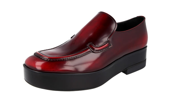 Prada Men's 2DG117 P86 F0H4X Brushed Spazzolato Leather Business Shoes