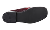 Prada Men's Red Brushed Spazzolato Leather Plateau Loafer Business Shoes 2DG117