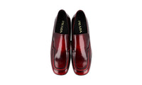 Prada Men's Red Brushed Spazzolato Leather Plateau Loafer Business Shoes 2DG117