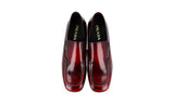 Prada Men's Red Brushed Spazzolato Leather Plateau Loafer Business Shoes 2DG117