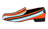 Prada Men's Orange Drill Baiadera Loafers 2DG120