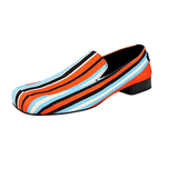 Prada Men's Orange Drill Baiadera Loafers 2DG120