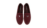 Prada Men's Red Leather  Burgundy Bordeaux Loafers 2DG124