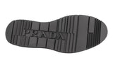 Prada Men's Black Brushed Spazzolato Leather Chocolate Platform Loafer Loafers 2DG147