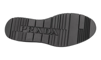 Prada Men's Black Brushed Spazzolato Leather Chocolate Platform Loafer Loafers 2DG147