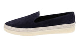 Prada Men's Blue Leather Espadrilles Loafer Slip-on Shoes Espadrilles 2DG157