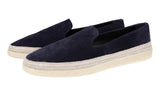Prada Men's Blue Leather Espadrilles Loafer Slip-on Shoes Espadrilles 2DG157