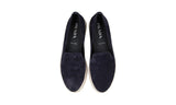 Prada Men's Blue Leather Espadrilles Loafer Slip-on Shoes Espadrilles 2DG157