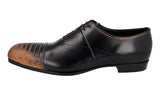 Prada Men's Black Leather Oxford Lace-up Shoes 2E2235