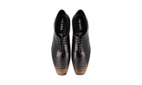 Prada Men's Black Leather Oxford Lace-up Shoes 2E2235