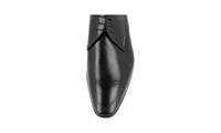 Prada Men's Black Leather Derby Business Shoes 2E2701