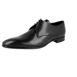 Prada Men's Black Leather Derby Business Shoes 2E2701