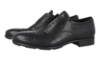 Prada Men's Black Heavy-Duty Rubber Sole Leather Oxford Business Shoes 2E2720