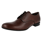 Prada Men's Brown Leather Derby Business Shoes 2E2748