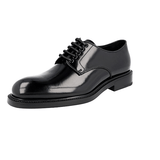 Prada Men's Black welt-sewn Leather Bespoke High End Welt Sewn Business Shoes 2EA072
