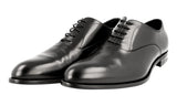 Prada Men's Black Leather Oxford Pointed Business Shoes 2EA099