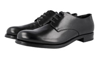 Prada Men's Black welt-sewn Leather Derby Business Shoes 2EA113
