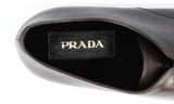 Prada Men's Brown welt-sewn Leather Shearling Fur Derby Business Shoes 2EA113