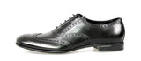 Prada Men's Black Full Brogue Leather Oxford Brogue Business Shoes 2EA118