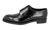 Prada Men's Black Brushed Spazzolato Leather Business Shoes 2EA134