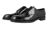 Prada Men's Black Brushed Spazzolato Leather Business Shoes 2EA134