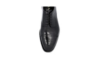 Prada Men's Black Brushed Spazzolato Leather Business Shoes 2EA134