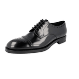 Prada Men's Black Brushed Spazzolato Leather Business Shoes 2EA134