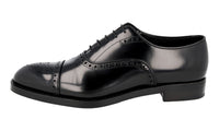 Prada Men's Black welt-sewn Leather Full Brogue Business Shoes 2EA135