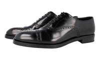 Prada Men's Black welt-sewn Leather Full Brogue Business Shoes 2EA135