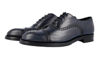 Prada Men's Blue Full Brogue Leather Business Shoes 2EA135