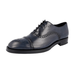 Prada Men's Blue Full Brogue Leather Business Shoes 2EA135