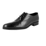 Prada Men's Black Full Brogue Leather Oxford Business Shoes 2EA141