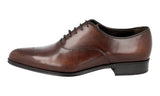 Prada Men's Brown Full Brogue Leather Business Shoes 2EA141