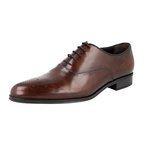 Prada Men's Brown Full Brogue Leather Business Shoes 2EA141