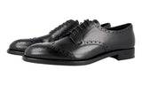Prada Men's Black welt-sewn Leather Derby Business Shoes 2EA143