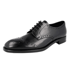 Prada Men's Black welt-sewn Leather Derby Business Shoes 2EA143