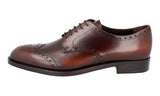 Prada Men's Brown welt-sewn Leather Derby Business Shoes 2EA143