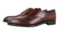 Prada Men's Brown welt-sewn Leather Derby Business Shoes 2EA143