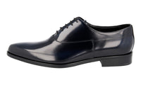 Prada Men's Blue Brushed Spazzolato Leather Oxford Business Shoes 2EA147