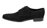Prada Men's Black Leather Derby Business Shoes 2EA148